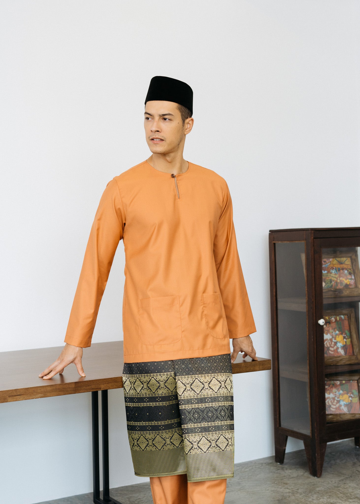 Patawali Baju Melayu Teluk Belanga - Copper Brown