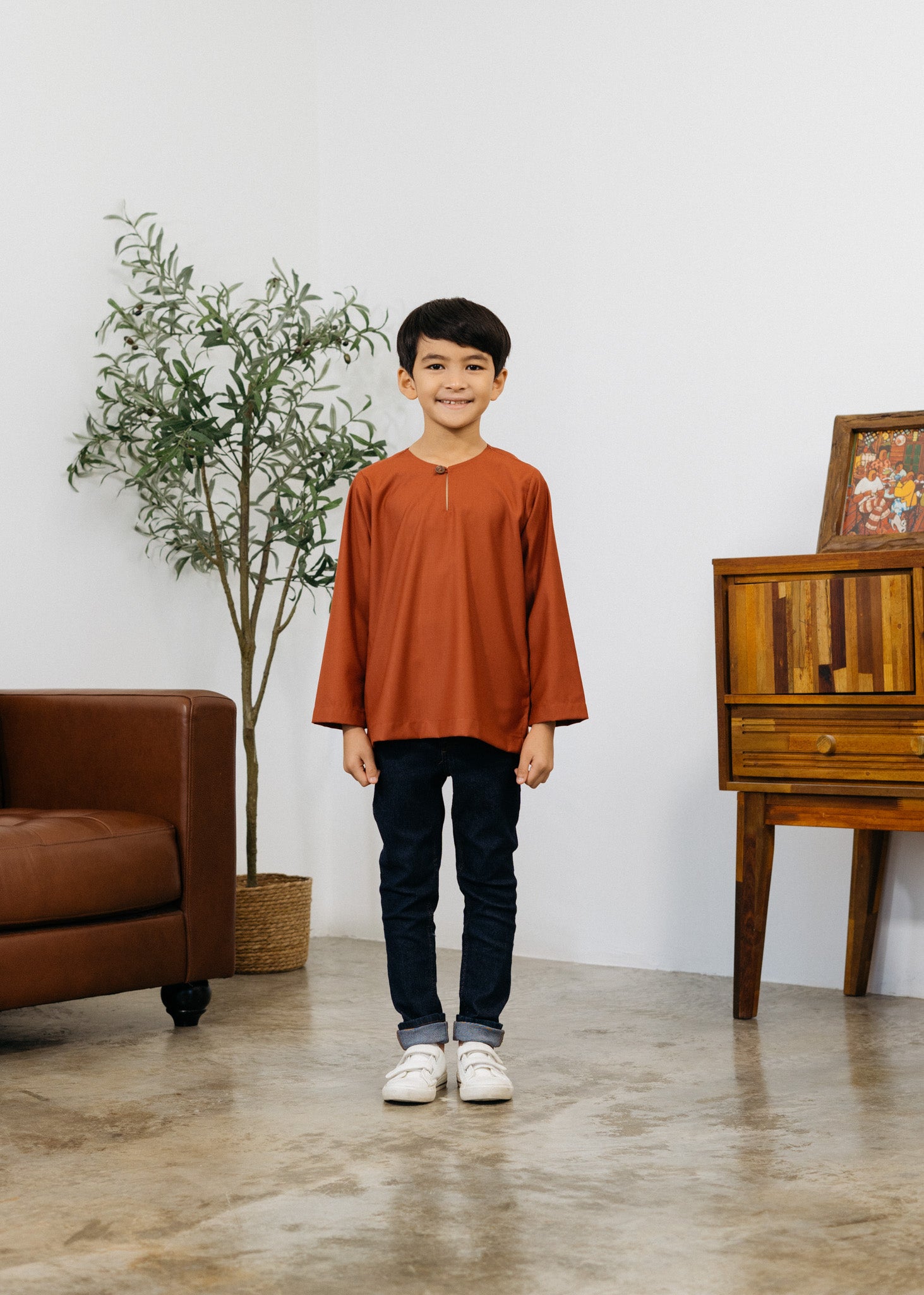 Patawali Boys Top - Brick Red