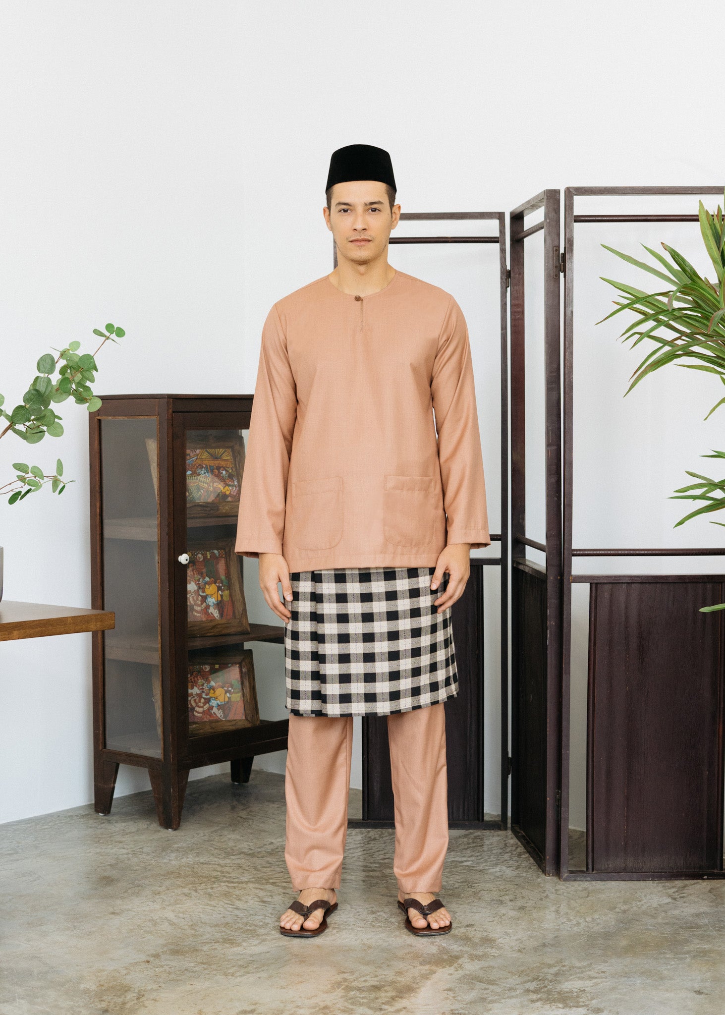 Patawali Baju Melayu Teluk Belanga Almond Brown