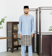 Patawali Baju Melayu Teluk Belanga Pewter Grey