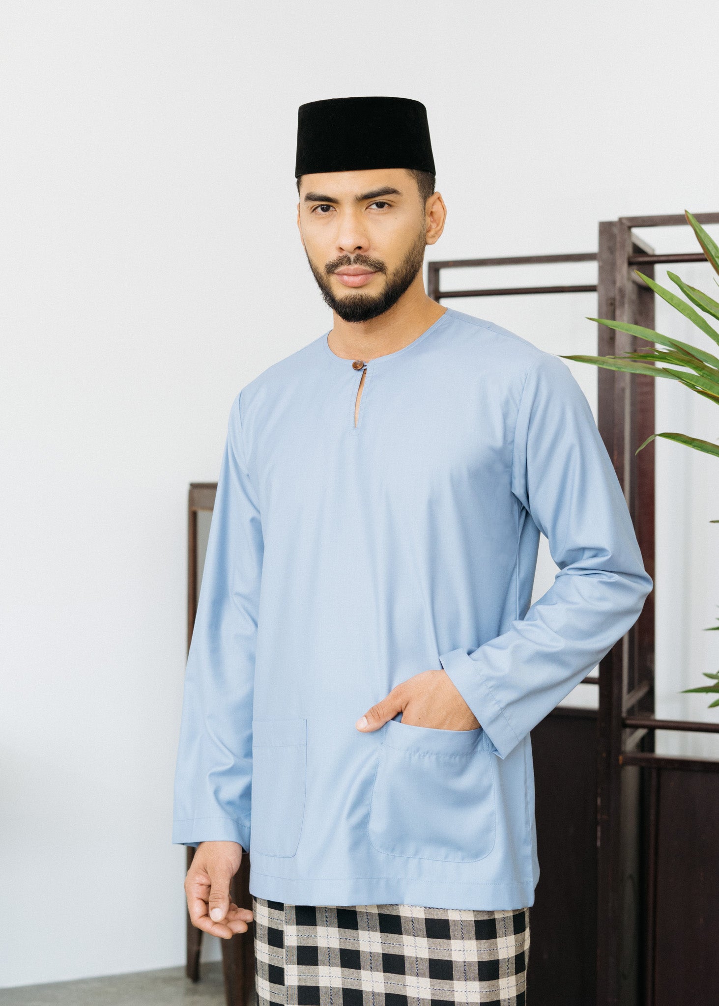 Patawali Baju Melayu Teluk Belanga - Pewter Grey