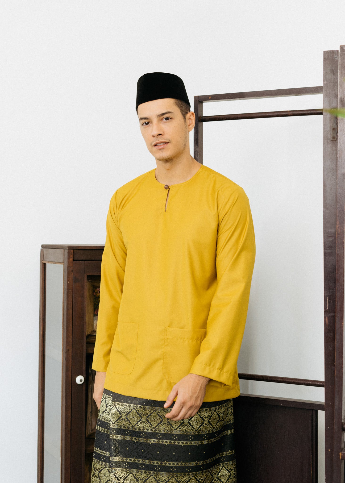 Patawali Baju Melayu Teluk Belanga - Honey Yellow