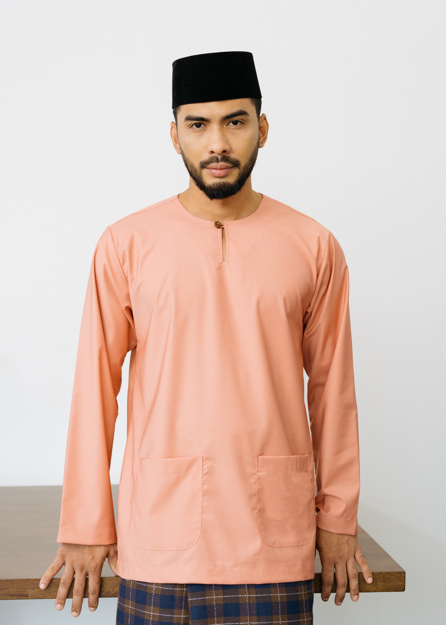 Patawali Baju Melayu Teluk Belanga French Pink