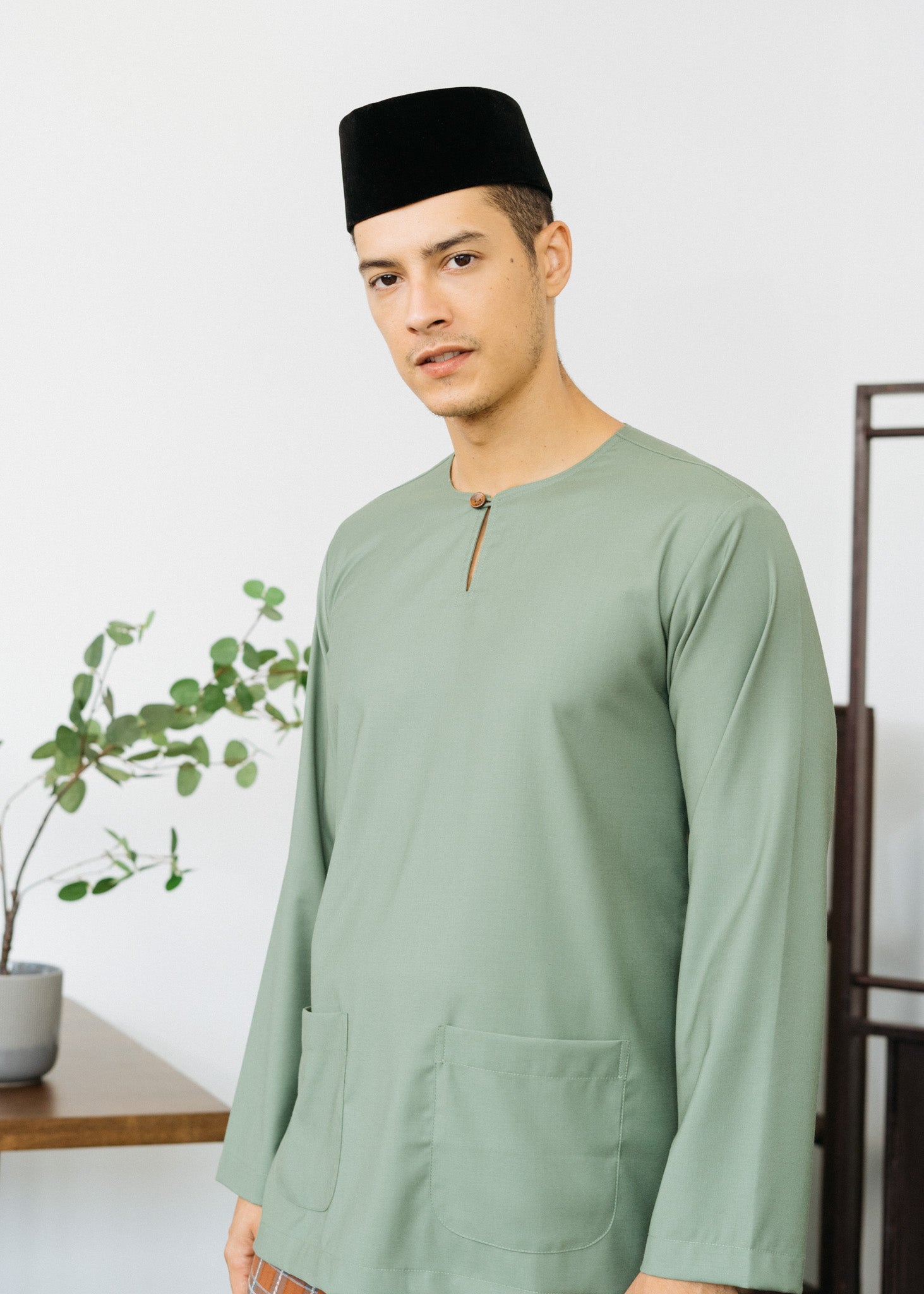 Patawali Baju Melayu Teluk Belanga - Pickle Green