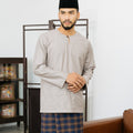 Patawali Baju Melayu Teluk Belanga Coin Grey