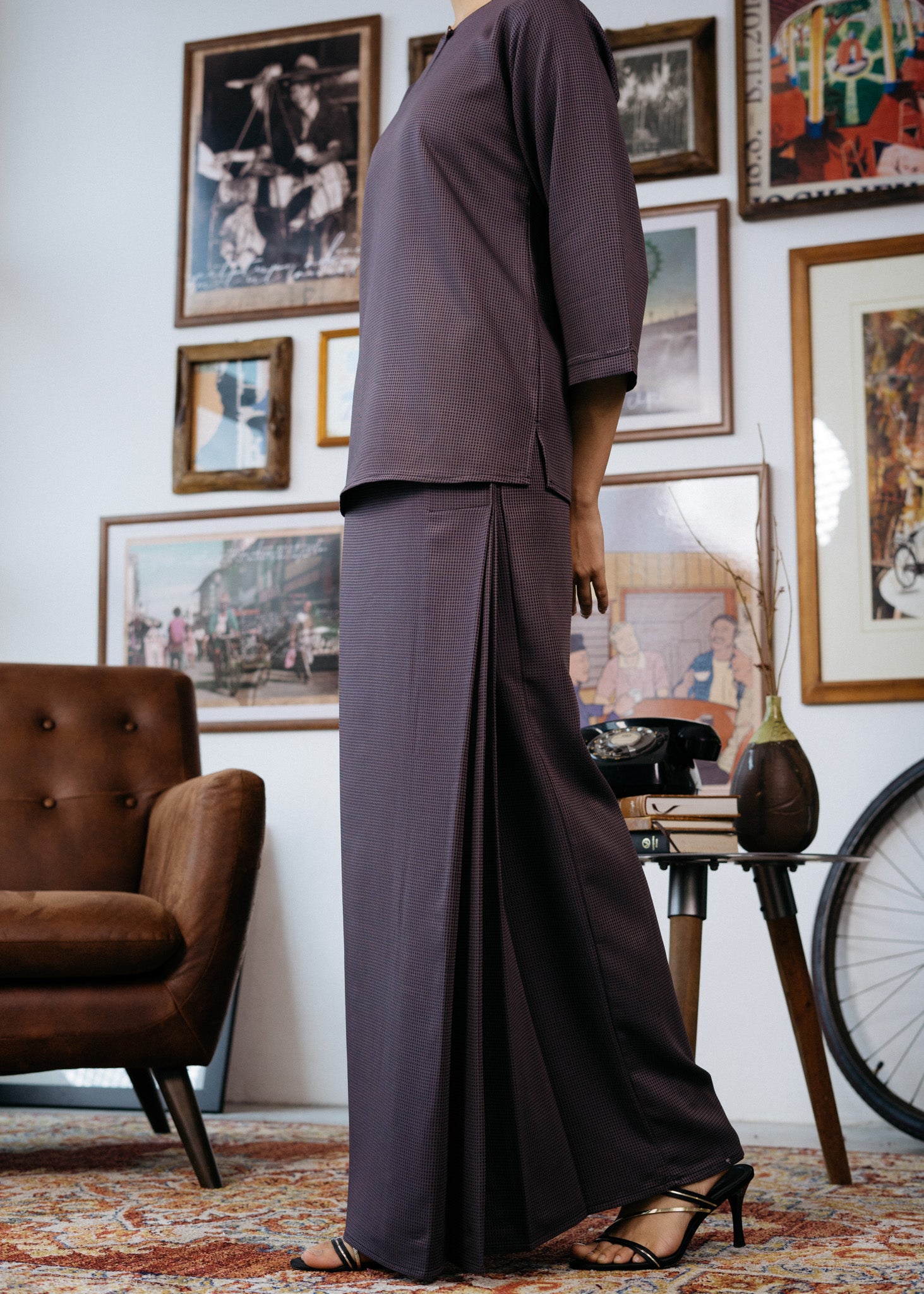 Nadim Women Baju Kurung - Smoky Grey