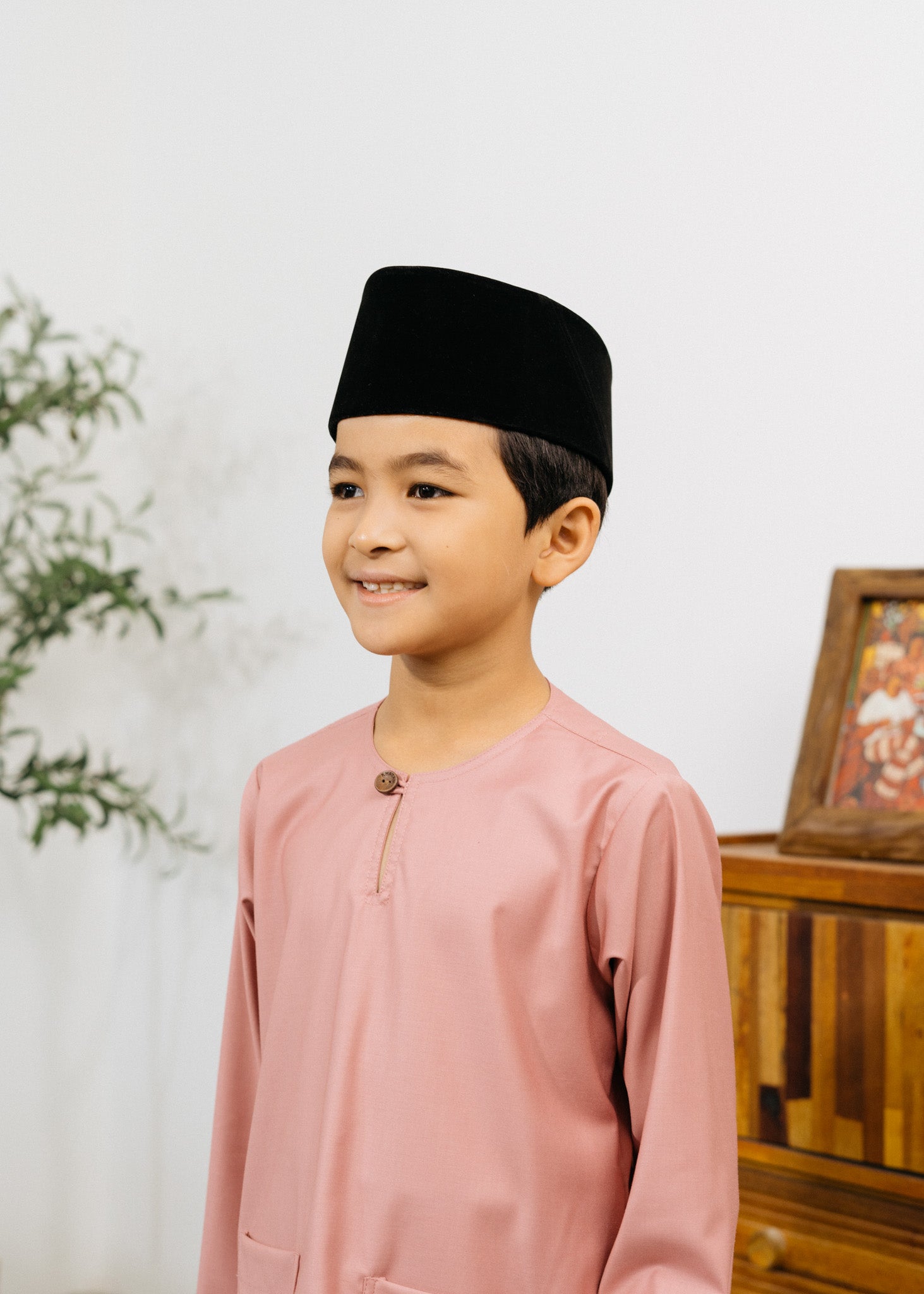 Patawali Boys Baju Melayu Teluk Belanga - Dusty Pink