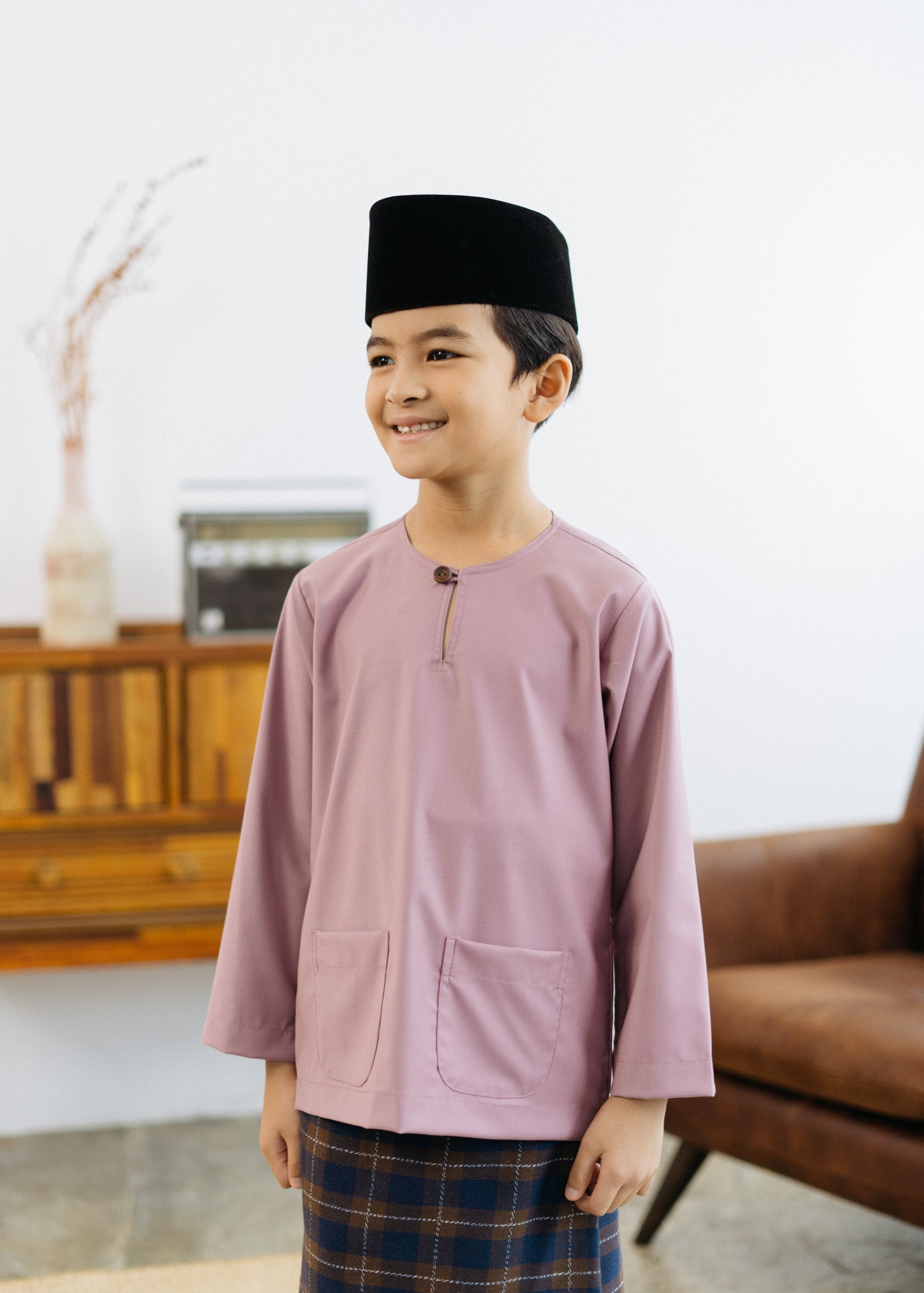 Patawali Boys Baju Melayu Teluk Belanga - Lavender