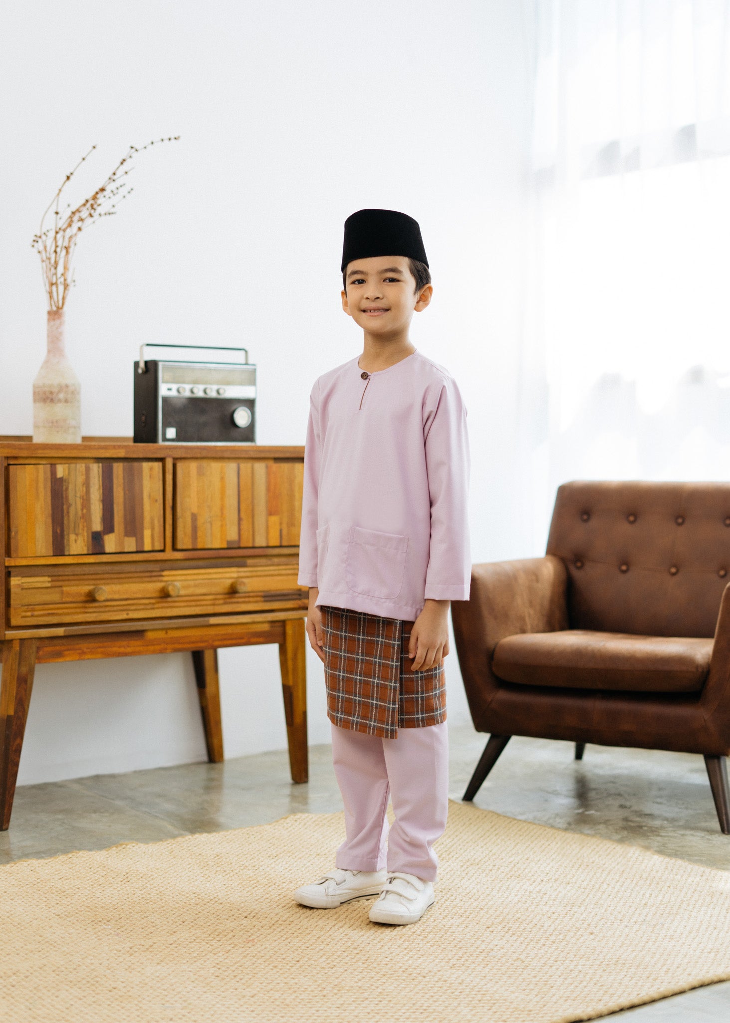 Patawali Boys Baju Melayu Teluk Belanga - Thistle Purple
