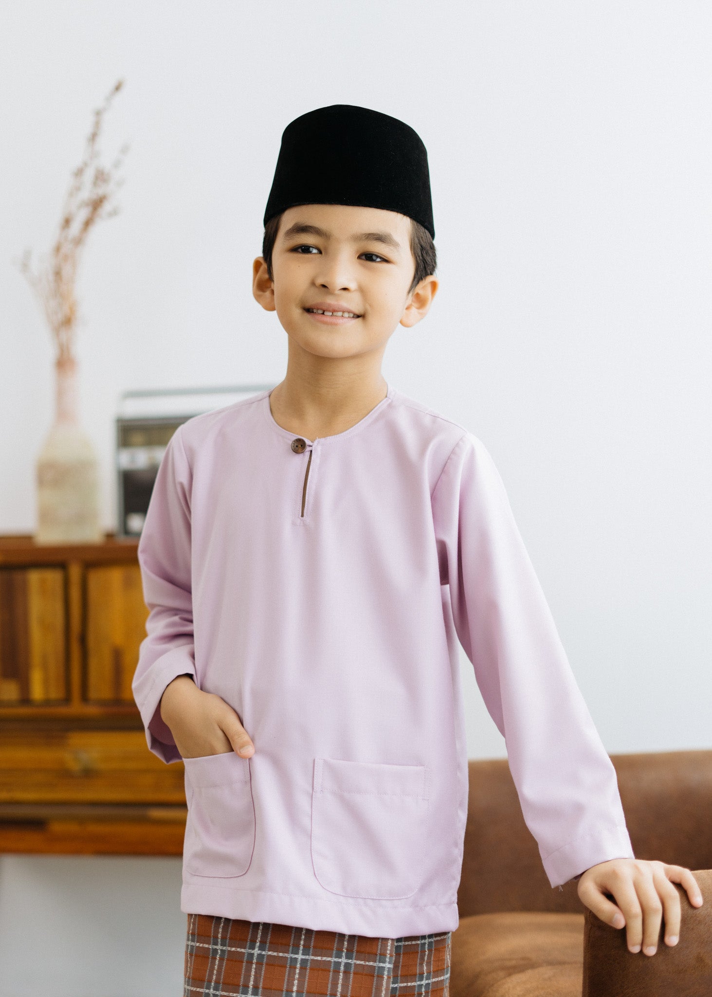 Patawali Boys Baju Melayu Teluk Belanga - Thistle Purple