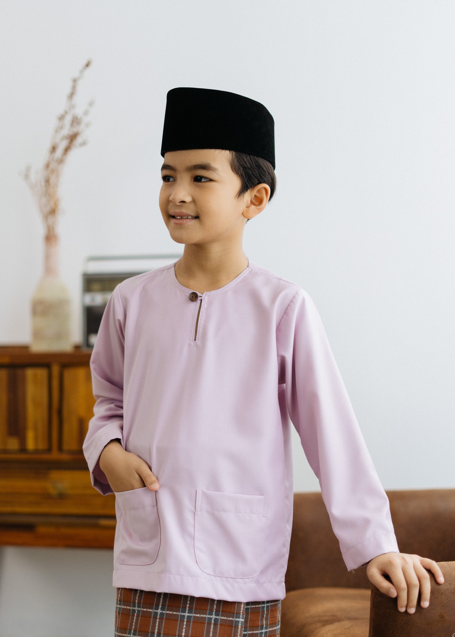 Patawali Boys Baju Melayu Teluk Belanga - Thistle Purple