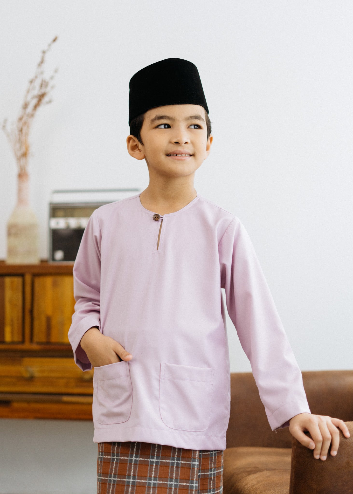 Patawali Boys Baju Melayu Teluk Belanga - Thistle Purple