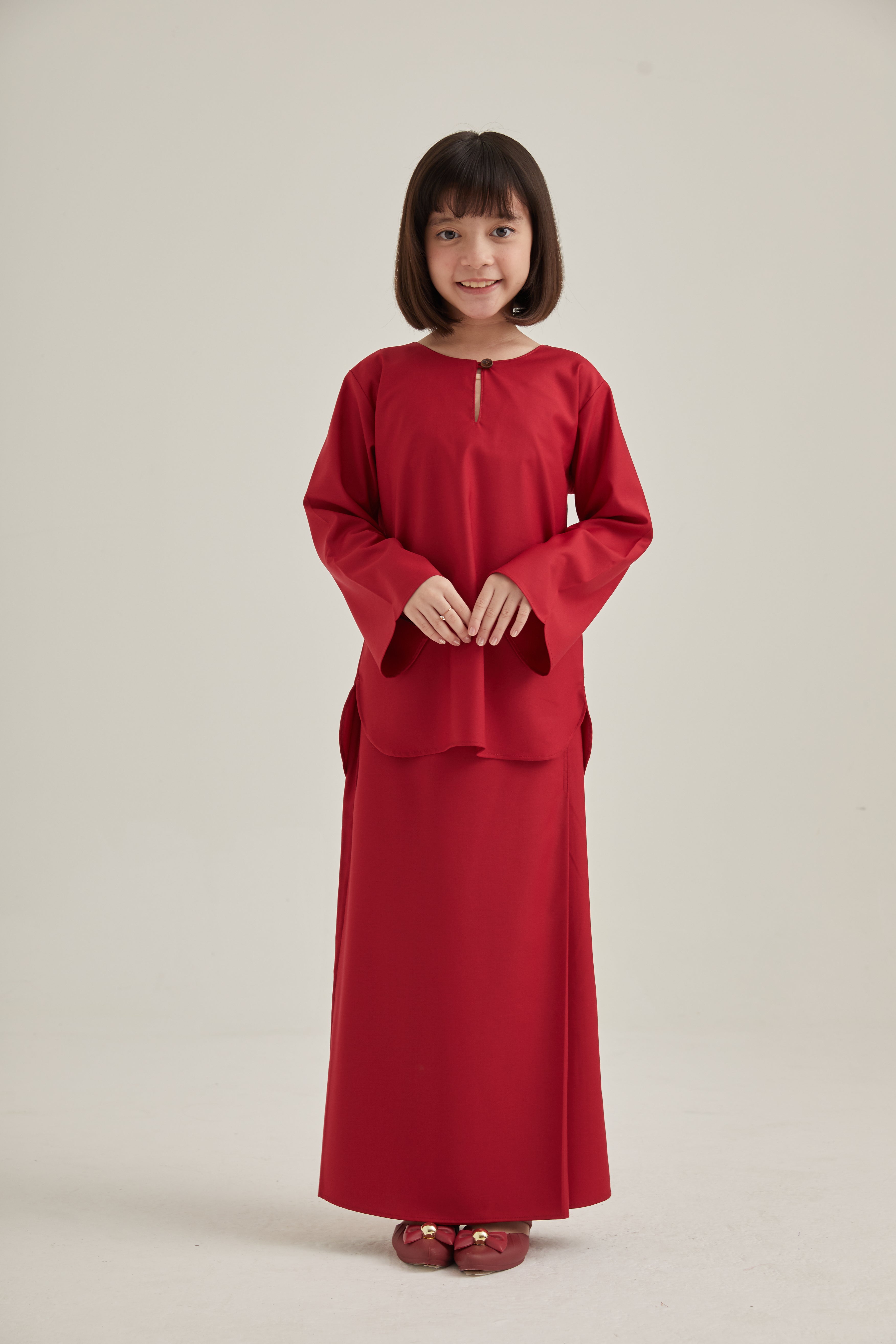 Patawali Girls Kurung Kedah - Ruby Red