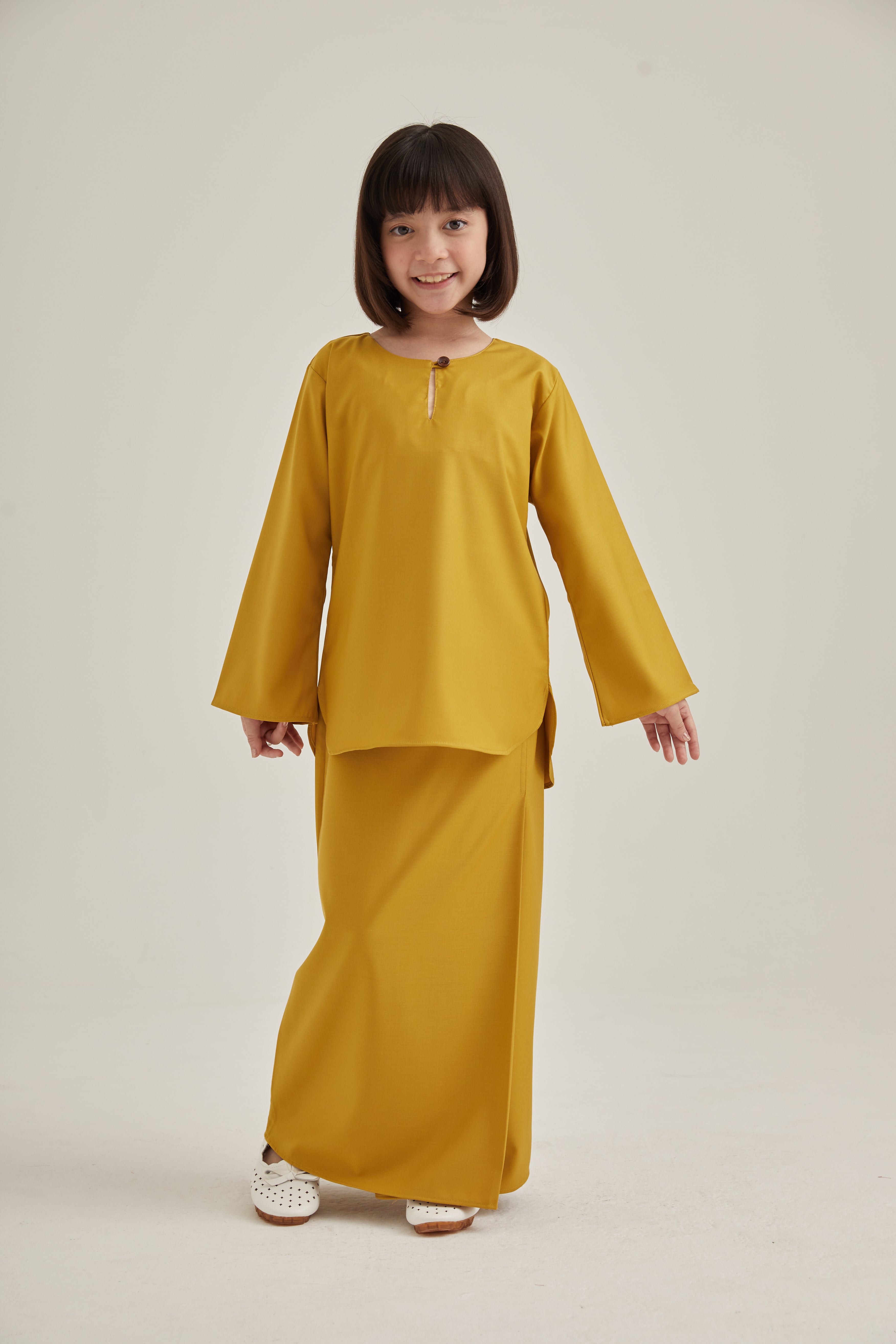 Patawali Girls Baju Kurung - Matte Gold