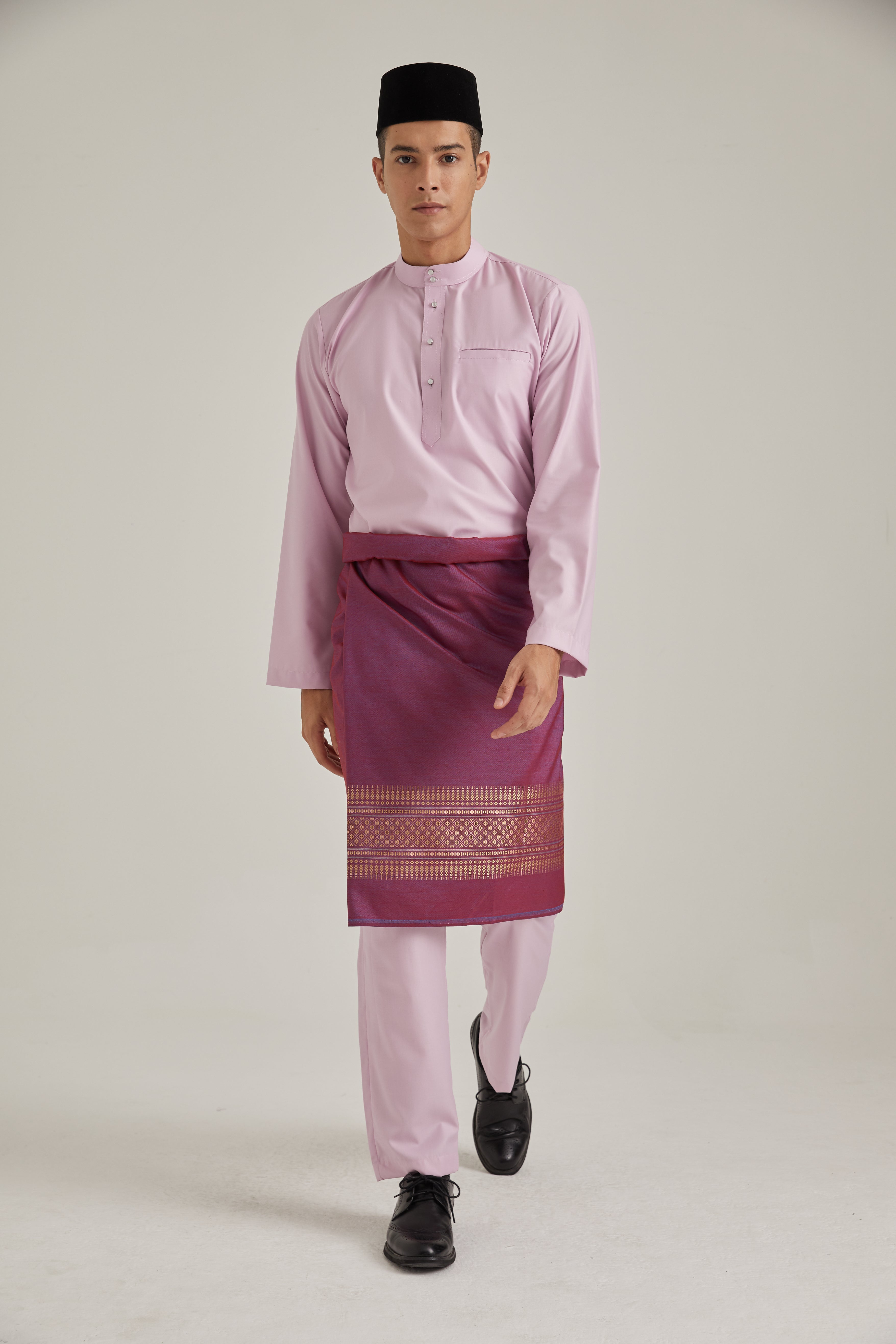 Patawali Baju Melayu Cekak Musang Taffy Pink