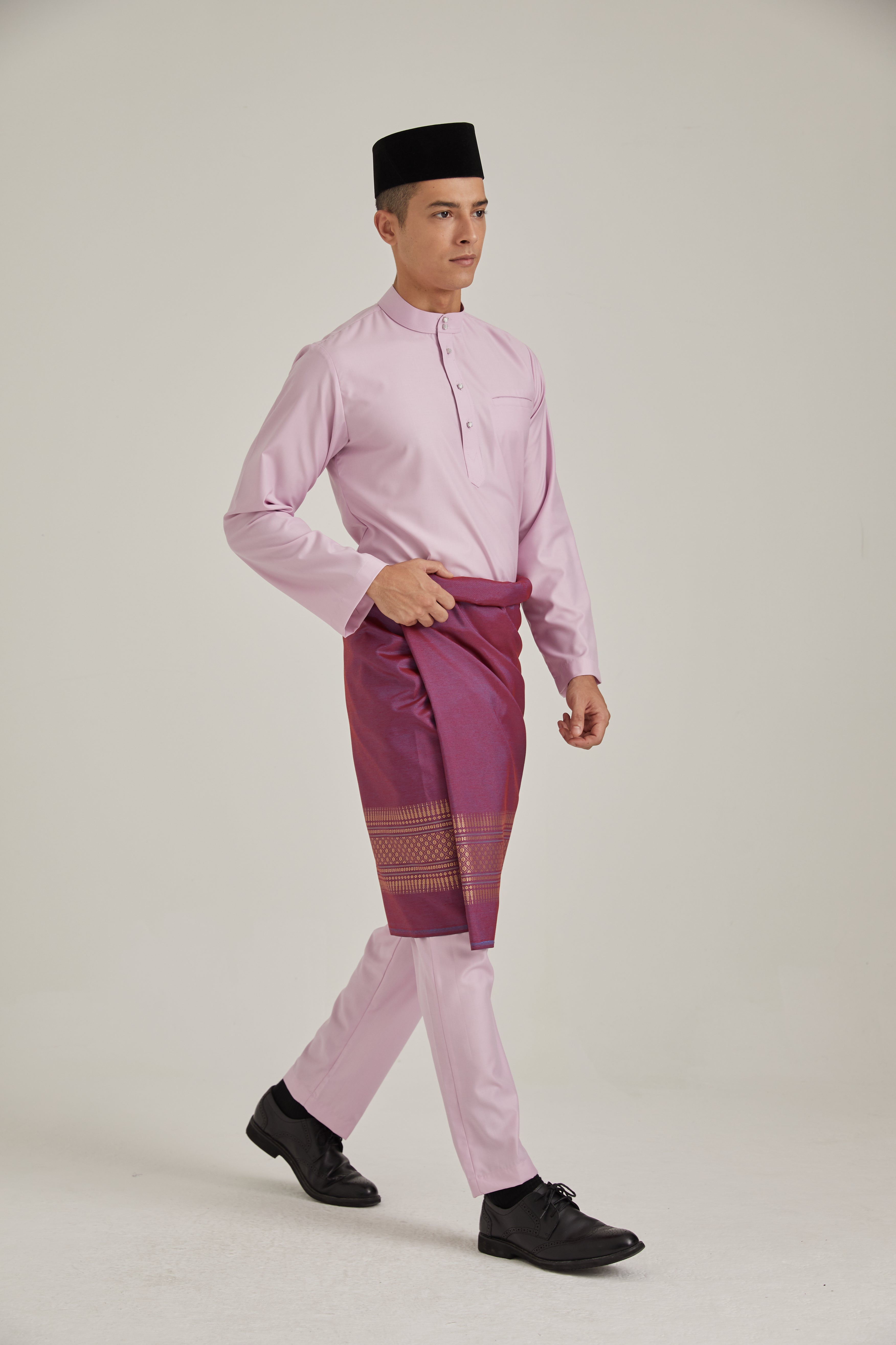 Patawali Baju Melayu Cekak Musang Taffy Pink